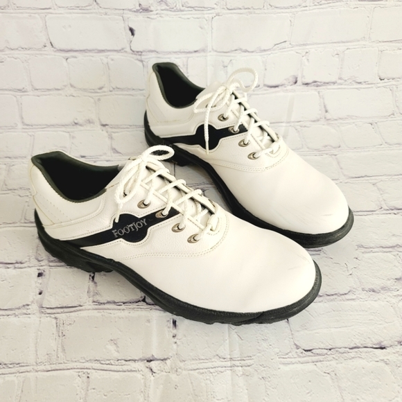 FootJoy Other - FootJoy FJ Green Joys Golf Shoes White Leather Spiked Athletic Shoes Men…